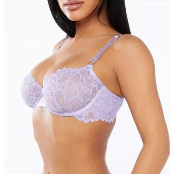 Savage X Fenty Savage Not Sorry Lace Balconette Bra 42992 Lavender Size 36DD - Picture 2 of 9